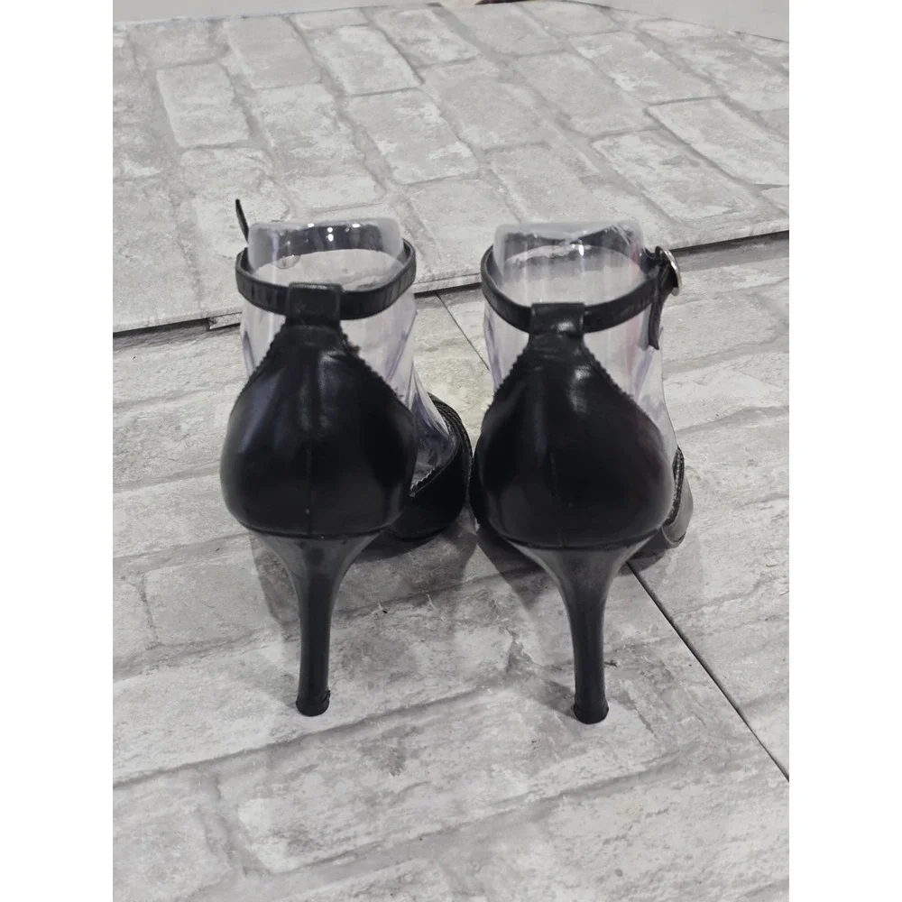 Chinese Laundry Size 8‎ Black Peep Toe Stiletto Ankle Strap Buckle Closure